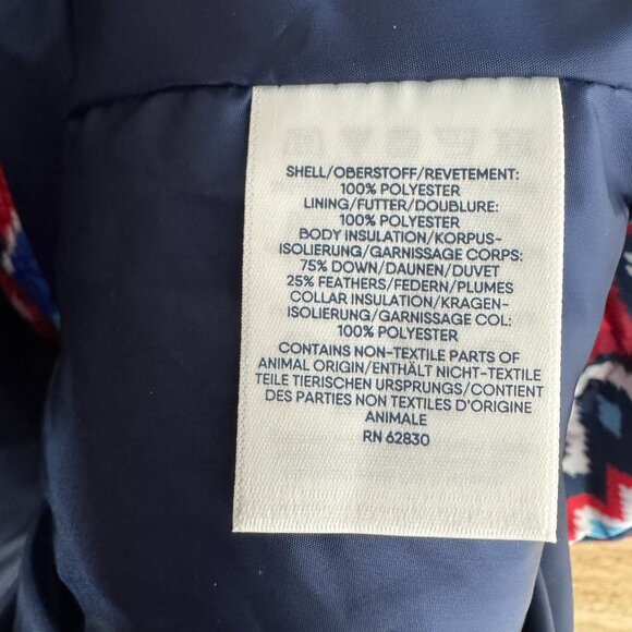 Lands' End 600 Down Puffer Vest Womens Large Fair Isle Full Zip NWT CJ-2108 - Picture 10 of 10